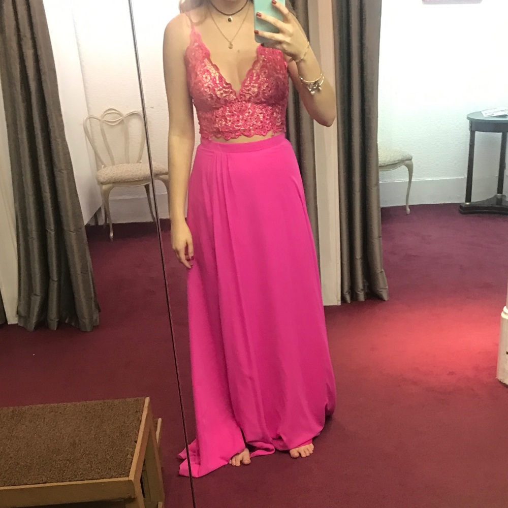 Two piece prom dress